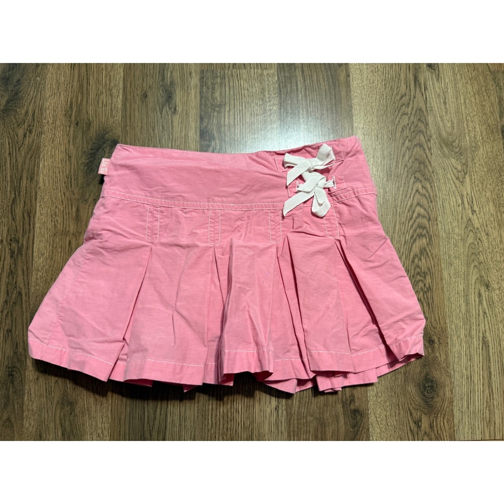 Limited Too Skort Girls Size 10 Pink Pleated Skirt Lace Up Detail